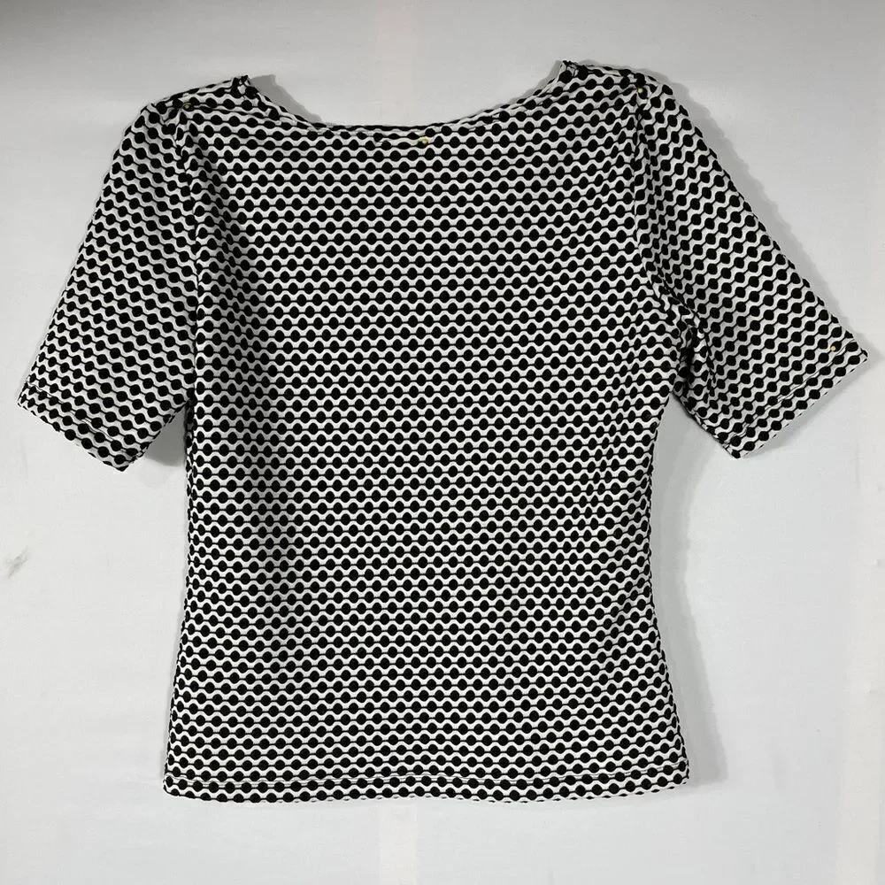 Ruby Rd. Black and White Pattern Blouse - Picture 5 of 8